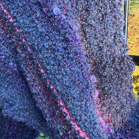 NWT Handmade Wool/Mohair Fringed Scarf Made In Camphill Community Dingle Ireland - Picture 7 of 16